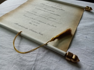 Custom Printed Scroll Wedding Invitations with <b>Matching</b> Scroll <b>Boxes</b> Suitable for Wedding Stationers - Product Image 6