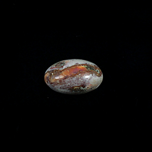 Opale de feu mexicaine naturelle 18x11mm Cabochon ovale 6,20 carats Pierre précieuse en vrac certifiée par Ishu Gems pour la fabrication de bijoux - Product Image 1