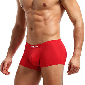 Di Vendita caldo U Convesso Rigonfiamento Della Biancheria Intima Prezzo Basso Grande Formato di Vibrazione Pantaloni Servizio Su Ordinazione di Lusso Modellamento Del Corpo del Pugile degli uomini slip - Product Image 4