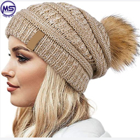 Nuevos Gorros de Punto de Lana 100% Personalizados para Mujer, Cálidos para Invierno, Casuales, Antipolvo y Transpirables