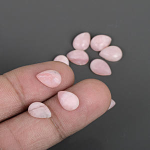 Opale rose naturelle, pierres précieuses cabochon de couleur rose, taille 5x3 mm à 15x9 mm, adaptées à la fabrication de bijoux, fournisseur en gros de pierres précieuses - Product Image 3
