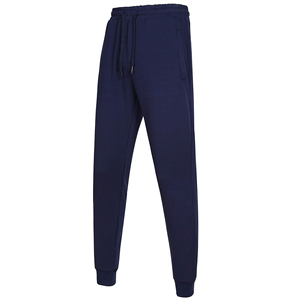 Pantalon de jogging en coton coupe étroite pour hommes, pantalon de survêtement à cordon de serrage décontracté et léger, avec taille moyenne - Product Image 1