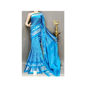 Buy Branded Exclusive Designer Ikkat Women Silk Saree Online At Factory Price