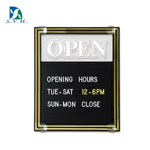 Changeable Open Close business signs advertising letter board for store