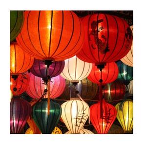 Lanterne vietnamien en bambou soie, lanterne pour décoration de mariage, lanterne d'extérieur - Product Image 1