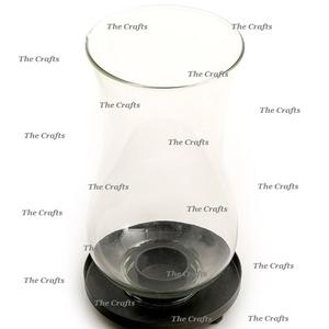 Porte-bougie de qualité supérieure en fer noir Porte-bougie avec cheminée en verre pour la décoration d'hôtel - Product Image 4