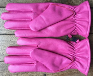 Women's Classic Deerskin <b>Fur</b>-<b>Lined</b> <b>Leather</b> <b>Gloves</b>-Spring/Summer Warm Eco-Friendly Touchscreen Needle Detection Keven Impex Black - Product Image 2
