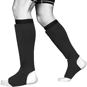 MMA弹性布胫骨和脚踩衬垫护板，用于训练脚踩护板，在弹性泰拳护板上滑动