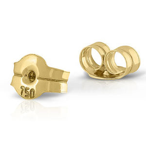 Pendientes de moda de oro sólido de 9K para mujer y niño, 10K, 14K, 18K, flor de CZ, Clip para la oreja, tornillo trasero hecho en España - Product Image 4