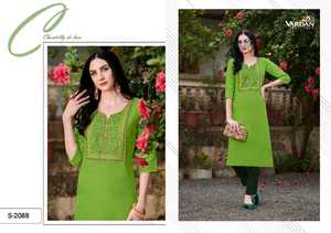 Kurtis de algodón para damas Ropa informal tradicional india con bordado Trabajo Simple y asequible - Product Image 5