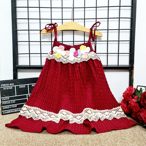 เข้ามาใหม่ Smocked ชุดผ้าฝ้าย100% เด็กวัยหัดเดินในช่วงฤดูร้อนเสื้อผ้าเด็กชุดสาว - Product Image 5