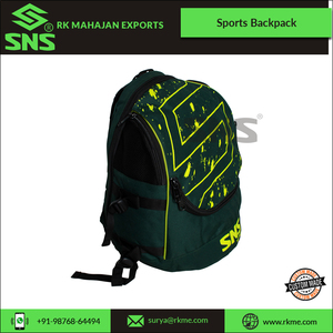 New Arrival Bottle <b>Green</b> Polyester Strong Build Sports Backpack with Heavy Duty Zips & Hockey <b>Stick</b> Holder SNS COMPACT - Product Image 4