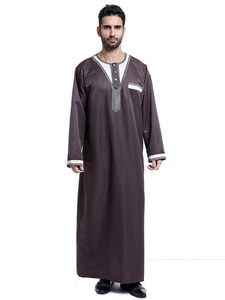 Vente en gros de thobe pour hommes, jubbah 2021, styles personnalisés 2020 de thobe pour hommes, jilbab, designers d'usine, thawb - Product Image 4
