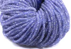 ลูกปัดพลอยแทนซาไนต์เกรด AAA ยาว16 "สำหรับทำเครื่องประดับอัญมณีสีฟ้าประกายแวววาว - Product Image 4