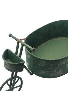Maceta en forma de ciclo de Metal para decoración de jardín, maceta verde antioxidante para flores, el más vendido, nuevo diseño - Product Image 2