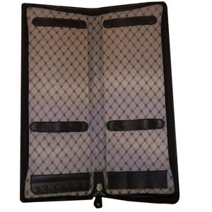 Estuche organizador de corbata personalizado, organizador de cuero de primera calidad, negro - Product Image 1