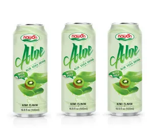 Custom Label Fresh Aloe Vera Juice 500ml Kiwi Flavor Healthy Juice Drink Wholesale Price Beverage Manufacturer