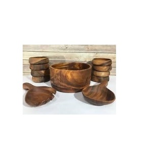 Cuenco de madera para ensalada, tazón decorativo de Metal para fruta y fideos, tazón de servicio grande moderno para diferentes tamaños - Product Image 4