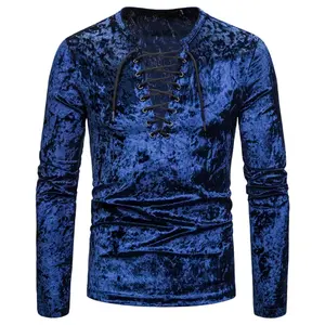 New Custom Fashion Clothing Men's Stylish Velvet All Color T-shirt 2021