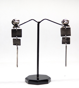 Pendientes colgantes de latón y plata para mujer y niña, diseño artificial hecho a mano, al mejor precio - Product Image 2