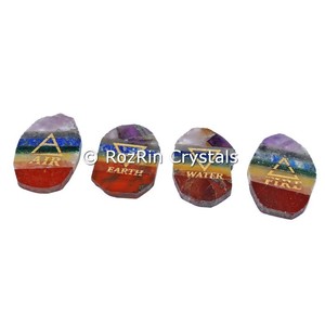 Engraved Oval <b>Chakra</b> <b>set</b> : Meditation <b>Chakra</b> <b>Set</b> - Product Image 1