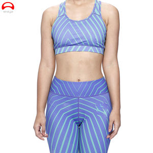 2024 OEM taille haute côtelé Yoga ensemble à manches longues soutien-gorge grande taille Fitness jambières d'entraînement nouveau Design solide imprimé vestes Shorts - Product Image 1