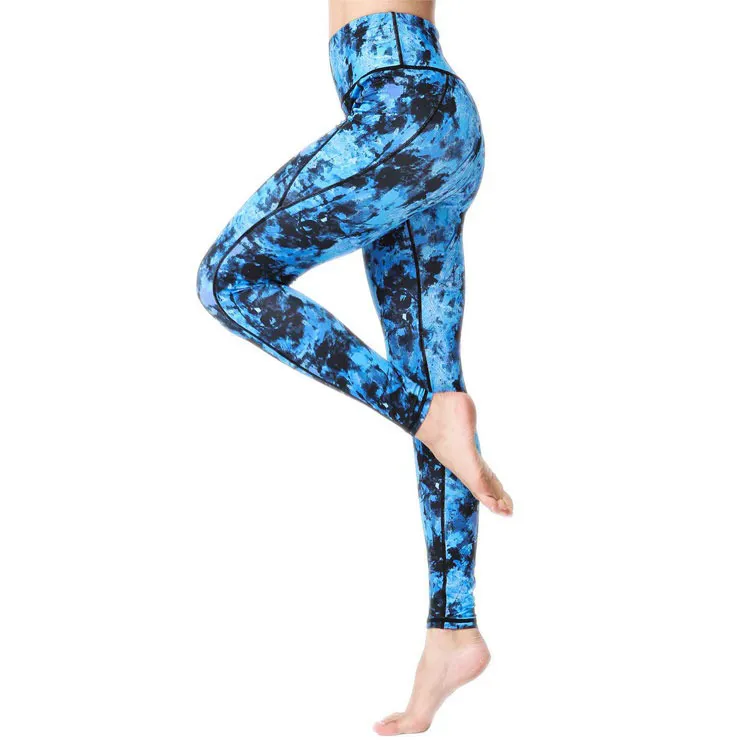 Individuelles schnell trocknend volle Länge Krawatte Farbstoff-Stil gedruckt Sport Damenleggings Fitness gymnastik-Leggings-Einzelzug