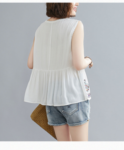 Nouvelles Robes Ethniques Collection 2026 – Tunique Chic Sans Manches Broderie Florale Faite Main pour Filles – Tenue Décontractée - Product Image 4