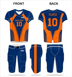 Personnaliser le nom de l'équipe, le numéro, l'uniforme de football, 100% polyester, maillots de football américain avec pantalon - Product Image 3