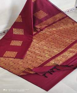 Banarasi เสื้อไหมผ้าแจ็คการ์ดผ้าแจ็คการ์ดสำหรับสตรีใส่ในงานเทศกาลปาร์ตี้ทุกวันผ้าส่าหรีเนื้อผ้านุ่ม - Product Image 6