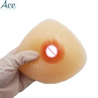 350 g/adet üçgen gerçekçi sahte B fincan boob meme ile özel silikon protez mastektomi meme formu çapraz dresser