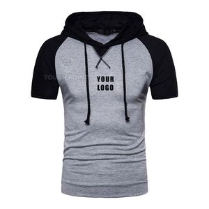 Nuevo Diseño Colorido, Sudaderas y Hoodies de Manga Corta para Hombre, 100% Algodón Tejido, Impresión Personalizada - Product Image 5