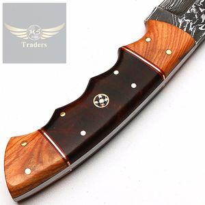 มีดทำครัวสุดคมมีดด้ามจับไม้จันทน์,ชุดมีดเชฟเหล็กดามัสกัส (MS-61) - Product Image 6