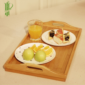 ถาดไม้ไผ่,ชุดถาดไม้ไผ่พร้อมหูจับสำหรับอาหารเช้าถาดไม้ทนทาน - Product Image 4