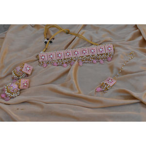 Indian stylish latest fashion bridal designer kundan stone beads necklace <b>set</b> for womens and girls - Product Image 5