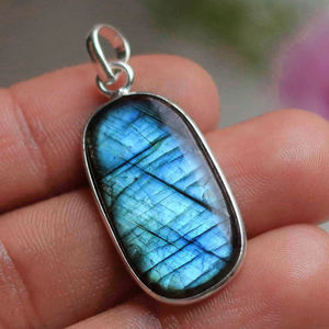 Grand collier pendentif en pierre de labradorite plaqué or zodiaque tortue papillon sculpté lunette chaîne bijoux en or motif de chiffres - Product Image 5