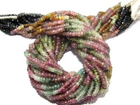Prix de la pierre de tourmaline par gramme à facettes forme ronde perles de pierres précieuses en vrac multi couleur fabrication de bijoux collier qualité naturelle