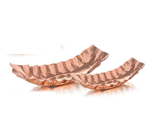 Plateau en cuivre de forme ovale et 8 plats, pour un look chic, plateau de service alimentaire haut de gamme, directement du exportation de l'inde - Product Image 2
