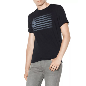 เสื้อยืดสีดำพิมพ์ลายตามสั่ง OEM สำหรับผู้ชายและเด็กผู้ชาย คอลเลคชั่นฤดูร้อน ผ้าฝ้ายแท้ 100% - Product Image 1