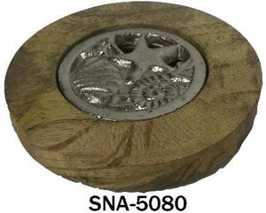 Dessous de verre en bois émail bleu Acrylique et bois - Product Image 6