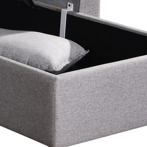 Hiện Đại Convertible L-Hình Dạng Gấp Góc <span class=keywords><strong>Sofa</strong></span> Giường Với Lưu Trữ Vải Mở rộng Có Thể Gập Lại Cho Phòng Khách Sạn Hoặc Phòng Ngủ - Product Image 4