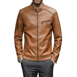 Chaqueta de Cuero para Hombre de Primera Calidad, Estilo Bomber, Cuello Alto, Piel de Vaca, Impermeable, Resistente al Viento, Color y Talla Personalizables, Venta al Por Mayor ODM - Product Image 3
