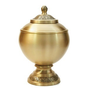 Urnas de cremación de Metal de diseñador tallado Floral, suministros funerarios, urnas de sujeción de cenizas humanas para decoración de servicio de entierro, llegada caliente - Product Image 6