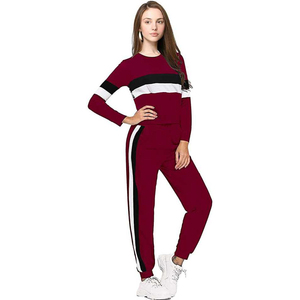Trajes de chándal de dos colores de manga larga de invierno para mujer Talla XL Sudaderas de lana Pantalones con logotipo de ropa deportiva Hecho en Pakistán - Product Image 4