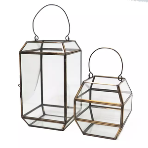 Candelabro cuadrado de cristal y oro, decoración para el hogar, nuevo estilo - Product Image 3