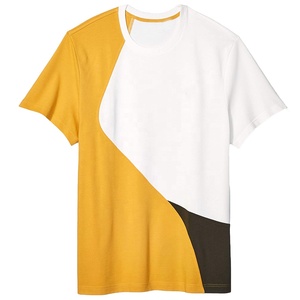 เสื้อยืดโลโก้ผู้ชาย,ผ้าฝ้าย100% บล็อกสีปรับแต่งปกติพอดีเสื้อสตรีทสำหรับผู้ชายคอลูกเรือขนาดพิเศษ OEM - Product Image 4