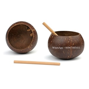 Cuenco de cáscara de coco biodegradable del proveedor 2021 Maceta de planta desechable pulida natural Empaquetado en cartón de origen de Vietnam - Product Image 4