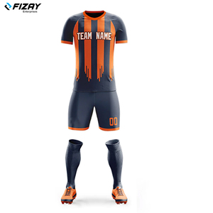Best Sale High Quality Men's Sports Soccer Uniform Quick Dry Breathable <b>Custom</b> Colors Logo FIZAY ENTERPRISES OEM Service - Product Image 4
