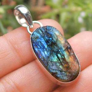 Pendentif en Tanzanite avec strass, Pendentif en nacre sur plateau, Collier Druzy, Pendentifs en Morganite, Grands pendentifs en pierres précieuses - Product Image 5