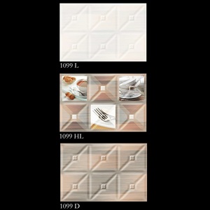 Carreaux muraux décoratifs en céramique émaillée design 3d 300x450mm - Product Image 6